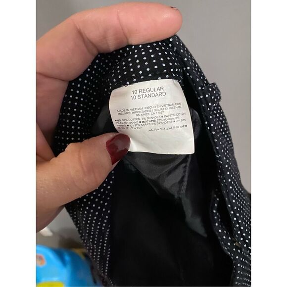 Old Navy Harper Black & White Polka Dot Ankle Dress Pants Size 10 - Picture 7 of 7